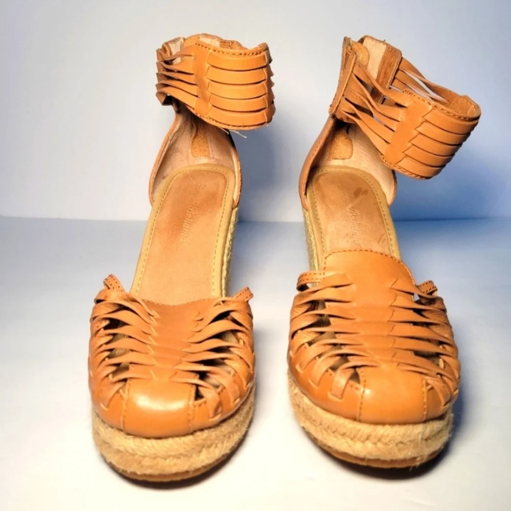 Tommy Bahama Tan Wedge Sandals with Jute Heel - Picture 5 of 8